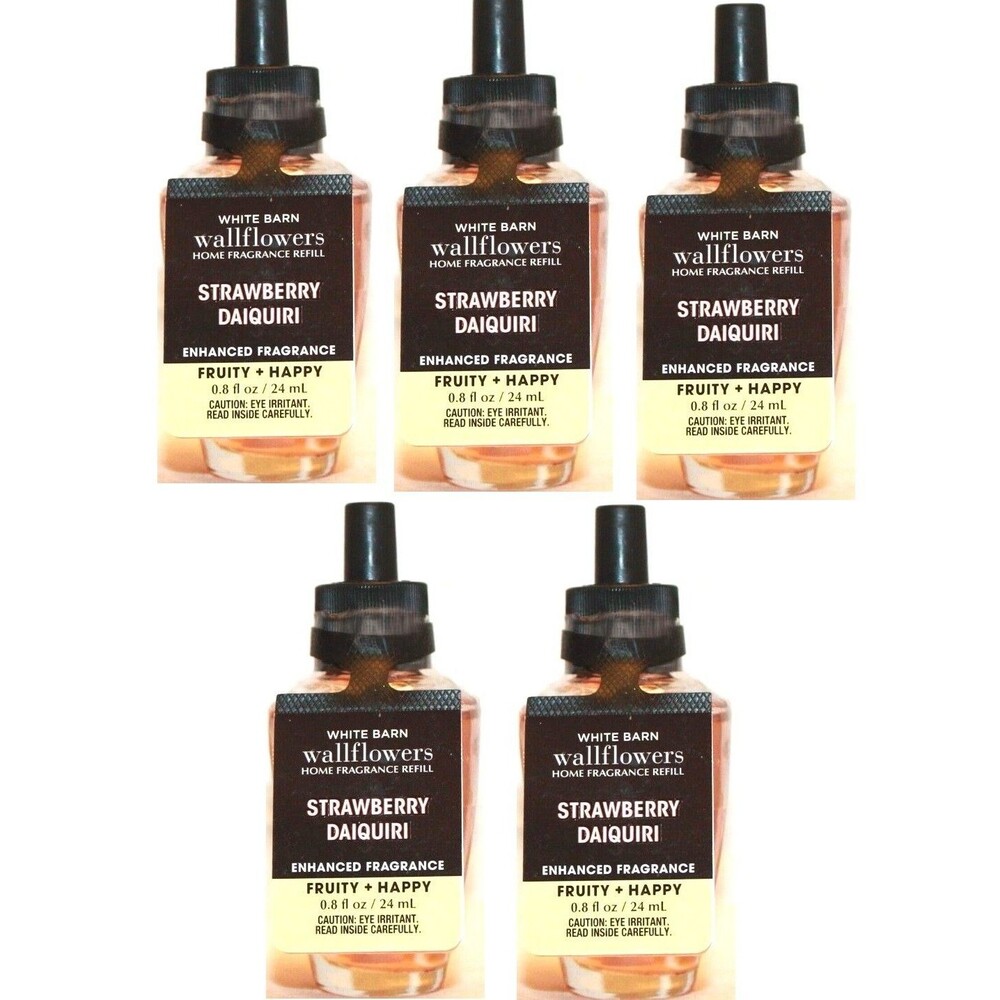 Bath and Body Works STRAWBERRY DAIQUIRI Wallflower Home Fragrance Refill Bulb X5